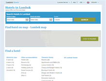 Tablet Screenshot of bestlombokhotels.com